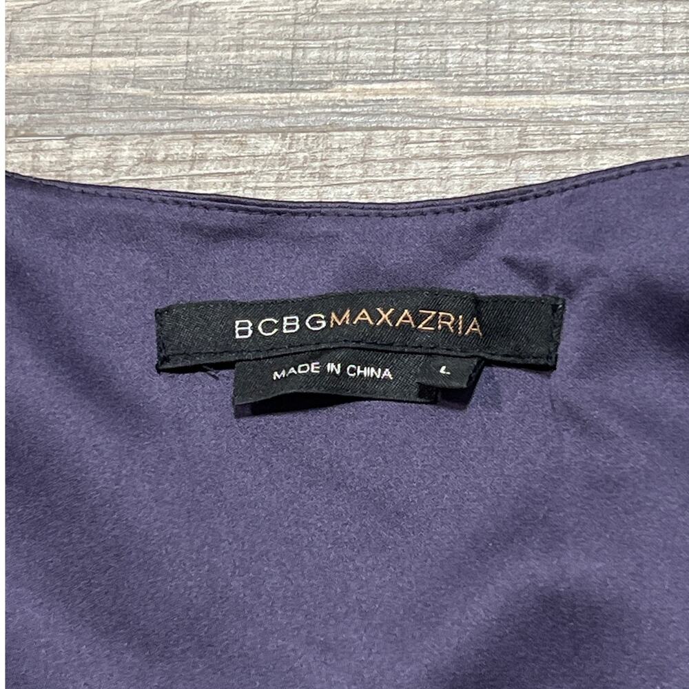 BCBGMaxAzria Deep Purple Satin Tank Top - Picture 3 of 7